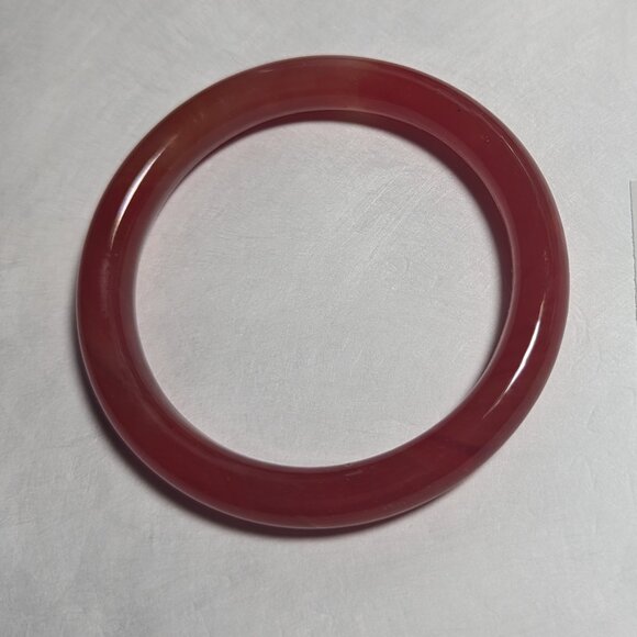 Red Jade Bangle - Picture 7 of 8